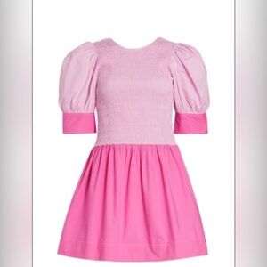 BNWT GANNI Colorblock Cotton Mini Dress – Size 40 (US 8)